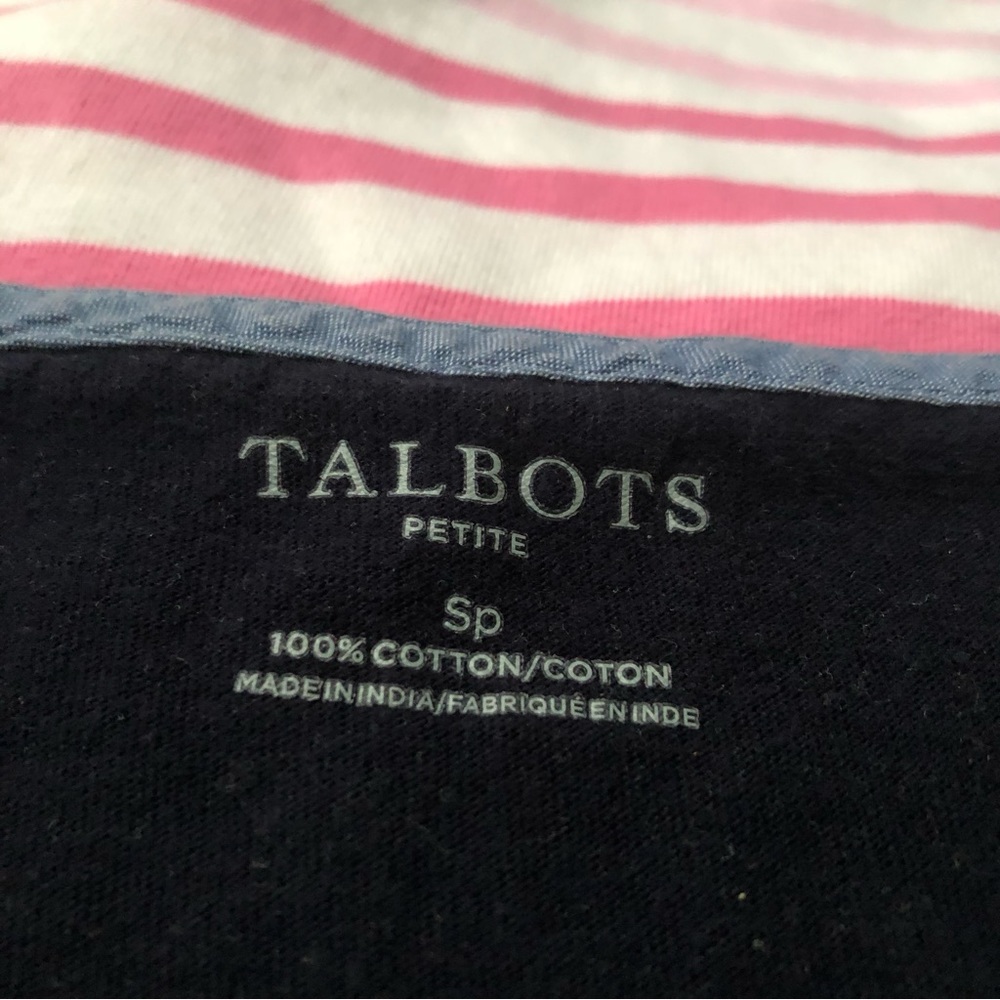 Talbots Authentic Talbots Tee Gradient Stripe Nav… - image 3